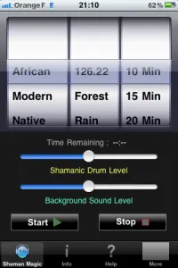 Morceaux tambour application Shamanic Magic